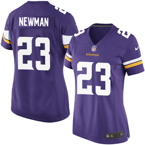 Women's Game Terence Newman Nike Jersey Purple Home - #23 NFL Minnesota Vikings